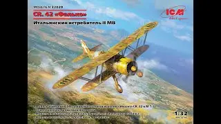 Обзор сборной модели 32020 CR. 42 Falco Итальянский истребитель II МВ