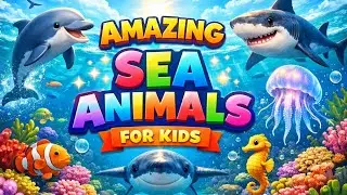 Amazing Sea Animals for Kids 🌊 | Learn Ocean Animals Names & Fun Facts | Educational Video #kids