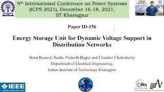 Energy Storage Unit for Dynamic Voltage Support in Distribution Network || Bonu Ramesh Naidu