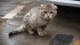 Кошка с раной на груди сидела у машины и мурчала — мужчина поднял её, не зная, к чему это приведёт..