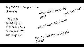 My TOEFL Preparation Journey | How I scored 105 out of 120 on my TOEFL Test ?