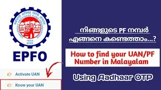 How to Find your PF/ Uan Number Malayalam #pfnumber #uannumber  #malayalam