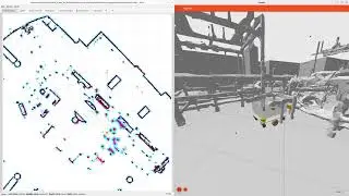 AGV demo app simulation - REX system controls and navigates mobile robot in the simulation