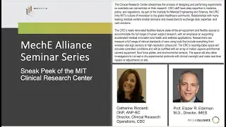 Dr. Catherine Ricciardi and Dr. Elazer Edelman: Sneak Peek of the MIT Clinical Research Center