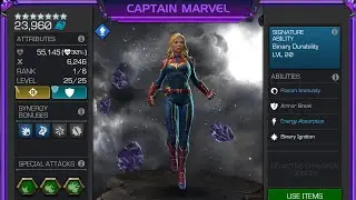 7 Star Rank 1 Captain Marvel (Movie) vs ROL Winter Soldier | 40 seconds | #mcoc
