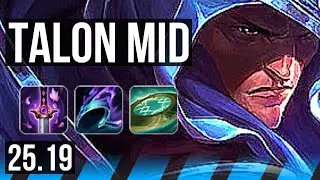 TALON vs IRELIA (MID) | 11 solo kills, 50k DMG | EUW Master | 25.19