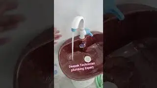 Single piece Basin with Swan Neck tap foam flow