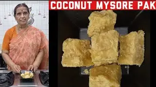 Coconut Mysore pak/Thengai Mysore pak by Revathy Shanmugam