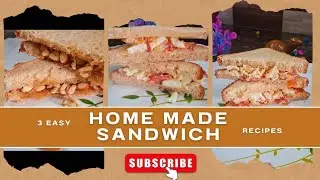 Lose Weight with These 3 Delicious Sandwiches! 🥪|No-Oily Recipes/Nutty Honey & Egg Veggie Sandwiches
