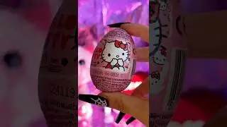 Unboxing pink Hello Kitty surprise egg 💓🎀 #hellokitty #sanrio #kawaii #pink