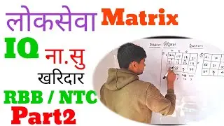 Matrix || मैट्रिक्स || part2 Loksewa IQ Class || kharidar subba banking in nepali