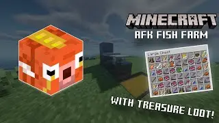 Minecraft AFK Fish Farm (With Treasure Loot) - Minecraft 1.16