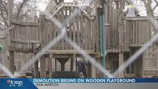 Demolition begins on oldest standing playground in San Marcos