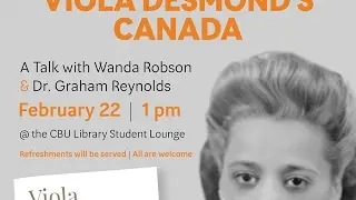 CBU Library Presents: The Legacy of Viola Desmond's Canada