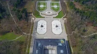 Дворец Херренкимзее с квадрокоптера / Herrenchiemsee palace drone