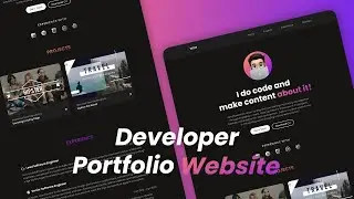 How To Make A Portfolio Website Using HTML CSS JavaScript | Complete Responsive Website Design
