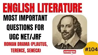 English Literature MCQ  for UGC NET | Roman Drama for ugc net Jrf tgt #ugcnetenglishliterature  #104
