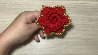 Rosa luxo em croch&ecirc; #crochet #passoapassodecroche