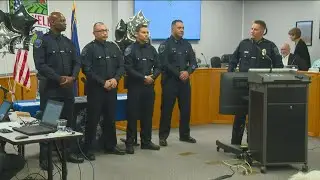 Caldwell Police swear in four new officers, including deputy chief