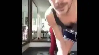 The Flash 7X1 Barry and the real wife doing work out