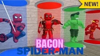SPIDER MAN BARRY BITE MAD BACON #roblox #ScaryObby #baconboy #baconthegame #scaryobby #youtube