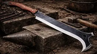 Handcrafted Machete Knife &ndash; Complete Making Process & Stunning Final Reveal