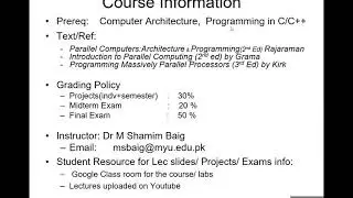 Parallel & Distributed Computing - Lecture 1&2