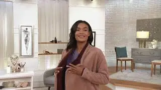 Cuddl Duds Fleecewear Bonded Sherpa Cascade Front Wrap on QVC
