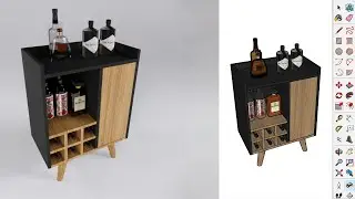 MUEBLE MINI BAR DE MELAMINE