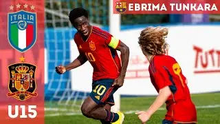 EBRIMA TUNKARA VS ITALY U15 | GOAL & SKILLS | NEW SUPERTALENT 🔥
