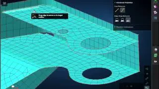 Edge Drag and Automatic Remeshing | MSC Apex