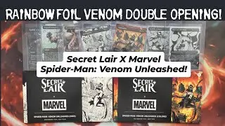 RAINBOW FOIL VENOM DOUBLE OPENING! SECRET LAIR X MARVEL VENOM UNLEASHED INKS & COLORS MTG