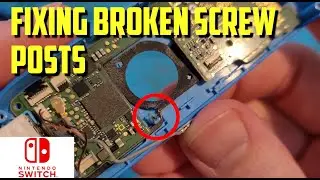Using epoxy putty to fix broken Joycon screw posts
