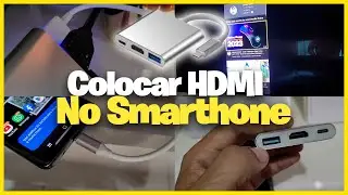 Como Colocar HDMI em Smartphone  Com Adaptador Vídeo Tipo-c Para Hdmi Usb 3.0 4k Alta Qualidade