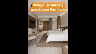 Budget Hotel Bedroom Furniture Buffet Cabinet and Double Bed  #hotelfurniture #hospitalityfurniture
