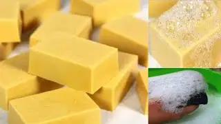 #طريقة عمل الصابون البلدي الصلب من الزيت المستعمل بقشر اليوسفي هنيشف بعد ساعتين نظافة وريحة وتوفير 👌