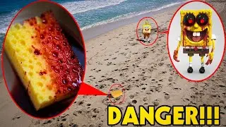 IF YOU SEE BLOODY SPONGE ON THE BEACH RUN! (IT'S NOT SAFE) *SPONGEBOB.EXE IMPOSTER CHASES ME*