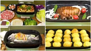 Joydeem Compact Hot Plate | Grill Indoor Hot Pot | Teppanyaki Grill