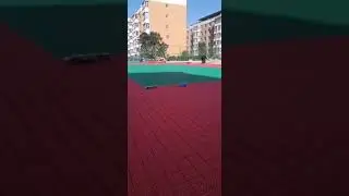 New outdoor sports field assembled floor