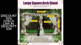Heavy Duty 6M x 3M Telescopic Wedding Backdrop Stand Pipe and Drape System Square Iron Balloon Arch