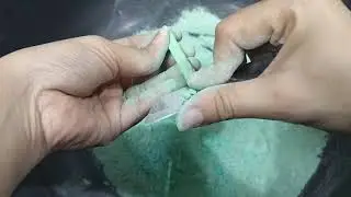Shaving Crunchy Green Chalks ASMR 