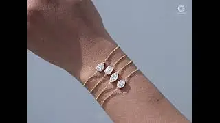 Multi Lab Diamond Bezel Set Solitaire Chain Bracelet @ourosjewels