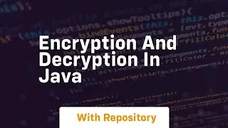 Encryption and decryption in java