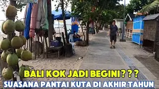 SUASANA TAK BIASA PANTAI KUTA MENJELANG TAHUN BARU