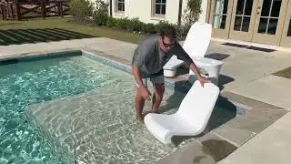 In-Pool Lounger, Chair, and Table that are Comfortable and Easy to use. By Tenjam