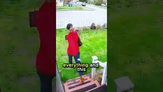 Doorbell camera captures homeowner catching porch pirate in the act!