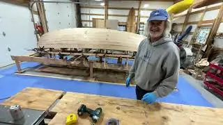 How to Glue up And Bend on Sheer Clamp - Pt 3 -Somes Sound Boat Build - Ep 46