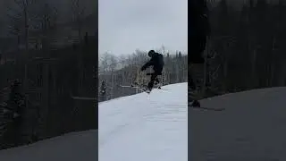 Hitting a Jump on a Ski Bike!