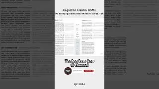 Kegiatan Usaha BSML | PT Bintang Samudera Mandiri Lines Tbk