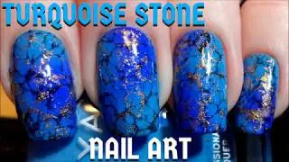 Easy Turquoise Stone DIY Nail Art Tutorial